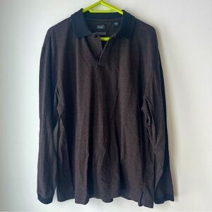 Haggar Brown Polo Shirt L | Retro Preppy Casual 100% Mercerized Cotton